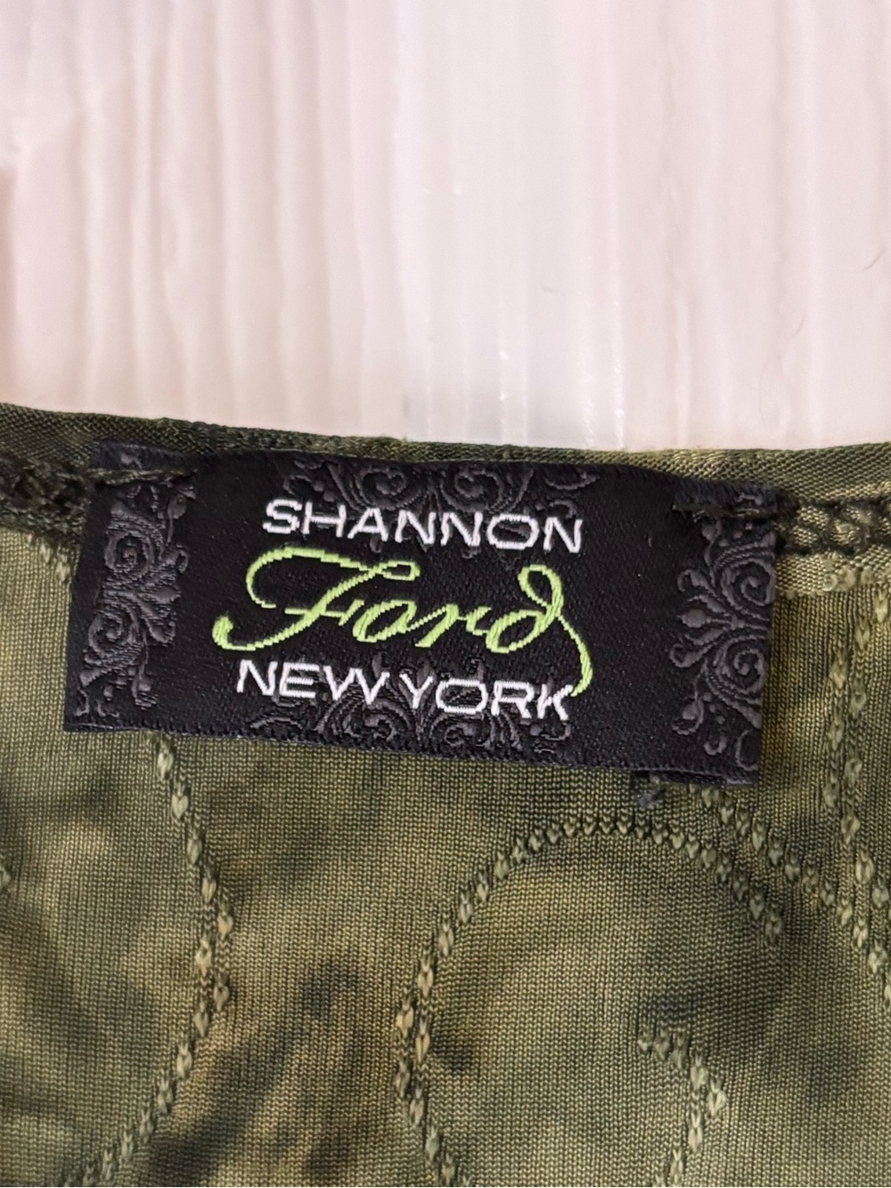 Shannon Ford New York Green Draped Cowl Neck Sleeveless Camisole - Picture 4 of 5